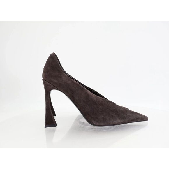 New Jeffrey Campbell Hints High Heel Pump Espresso Suede Pointed Stiletto Sz 9 - Picture 5 of 9